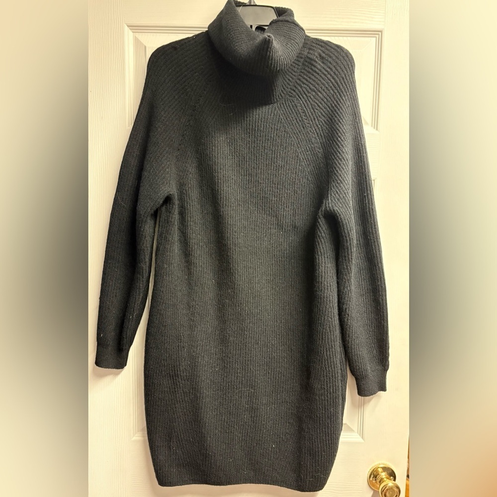 NWOT No Brand Black Fitted Sweater Dress Size Large